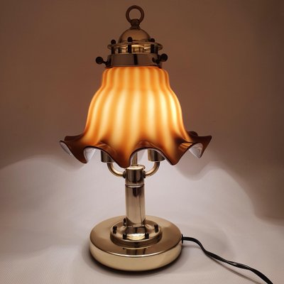 Brass & Glass Table Lamp from Peil & Putzler, 1970s-ZPB-1035080