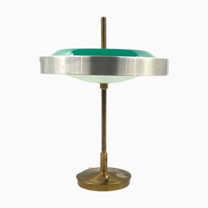 Brass & Glass Table or Desk Lamp by Oscar Torlasco for Lumi, 1960s-TXN-1386197