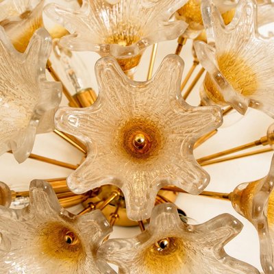 Brass & Gold Murano Glass Sputnik Wall Light in Venini Style, Italy, 1970s-VDW-1360561