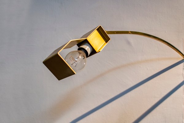 Brass Ground Lamp with Seven Lights, Italy, 1970s-VCV-1365917