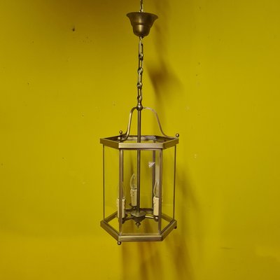 Brass Hall Lantern with 3 Light Points, 1970s-VHW-2026720