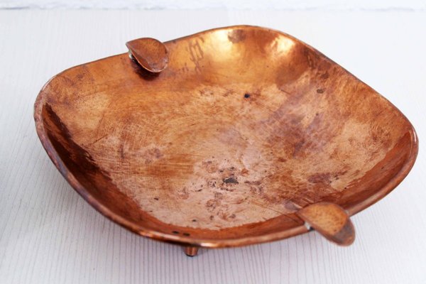 Brass Hammered & Copper Ashtrays, 1950s, Set of 2-BQF-764570