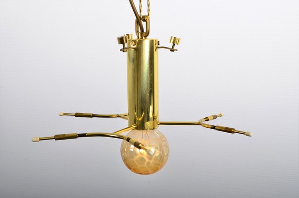 Brass Hanging Lamp with Murano Glass Elements from Kaiser Idell / Kaiser Leuchten, 1960s-IV-764868