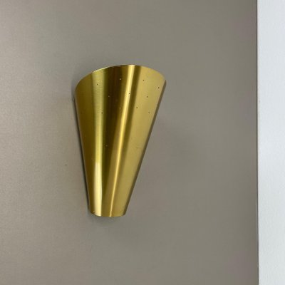 Brass Hole Pattern Theatre Wall or Ceiling Light in the style of Stilnovo, Italy, 1950s-QZ-1813068