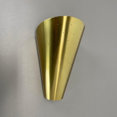 Brass Hole Pattern Theatre Wall or Ceiling Light in the style of Stilnovo, Italy, 1950s-QZ-1813068