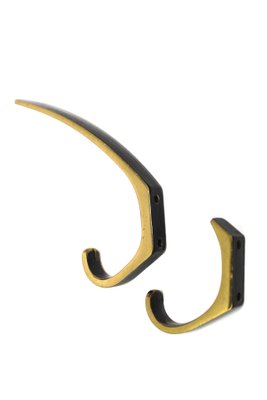 Brass Hooks in the Style of Carl Auböck, 1950s, Set of 10-ZWH-906207