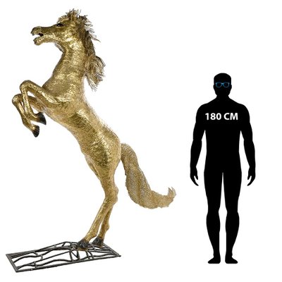 Brass Horse That Rears Up by Henri Fernandez-NQ-1306779