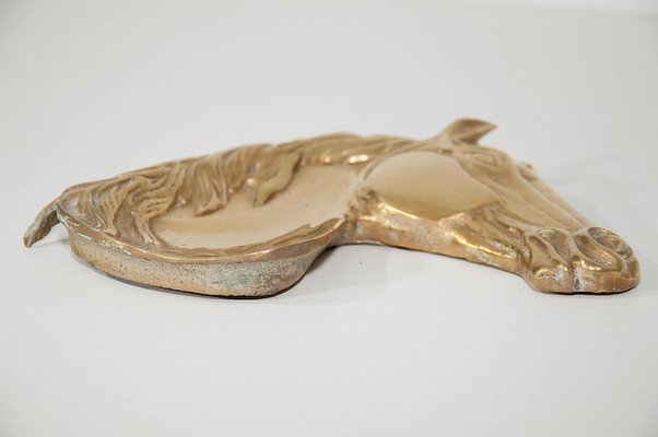 Brass Horsehead Ashtray-UR-586737