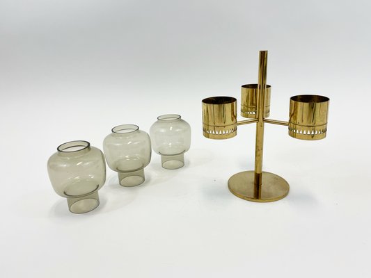 Brass L-67 Candleholder by Hans-Agne Jakobsson, 1960s-SFW-1268397