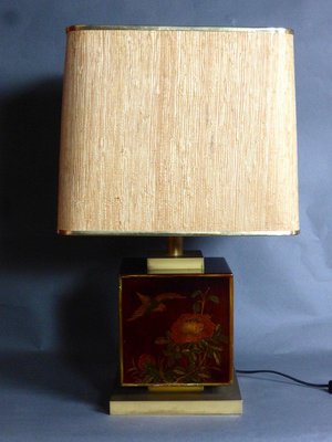 Brass & Lacquer Table Lamp, 1970s-WSV-1411135