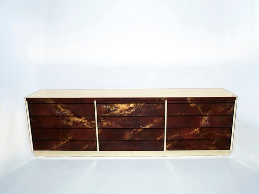 Brass Lacquered Dresser by Maison Jansen, 1970s-YJA-911275