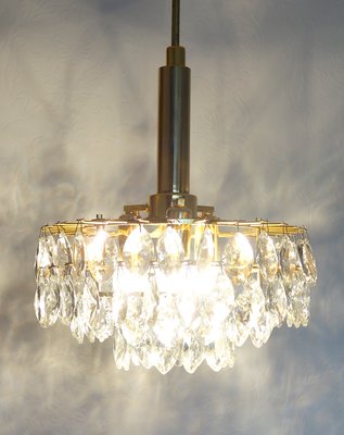 Brass Lead Crystal 4-Bulb Chandelier from Bakalowits & Söhne, Vienna, 1960s-NGU-2016654