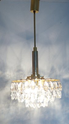 Brass Lead Crystal 4-Bulb Chandelier from Bakalowits & Söhne, Vienna, 1960s-NGU-2016654