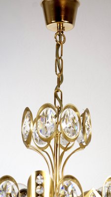 Brass & Lead Crystal Chandelier from Joska, 1970s-NGU-1742540