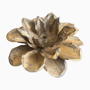 Brass Lotus Wall Light from Maison Jansen, 1970s-AVC-2014026