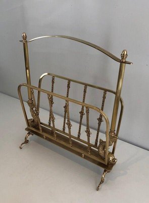 Brass Magazine Rack from Maison Jansen-BA-1365459