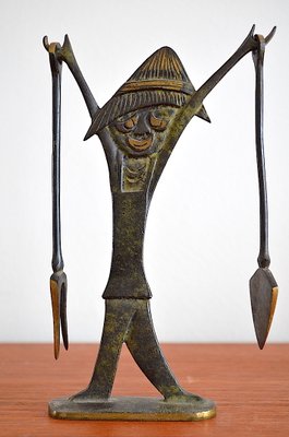 Brass Male with Cactus Tool by Walter Bosse for Herta Baller, 1950s-OV-726603