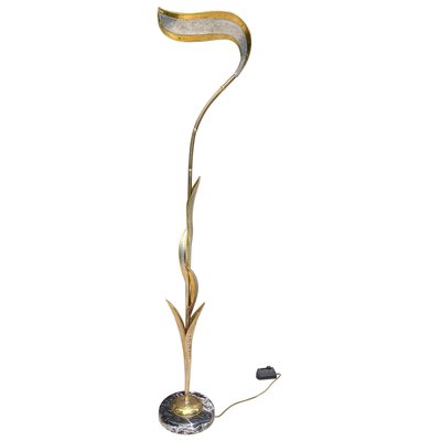 Brass & Marble Floor Lamp by Isabelle & Richard Faure, France, 1970s-LYQ-1171514