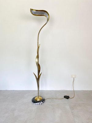 Brass & Marble Floor Lamp by Isabelle & Richard Faure, France, 1970s-LYQ-1171514