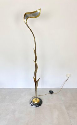 Brass & Marble Floor Lamp by Isabelle & Richard Faure, France, 1970s-LYQ-1171514