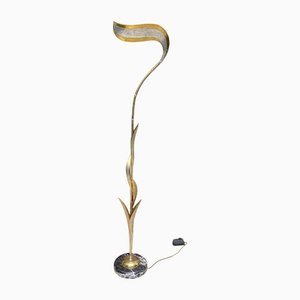 Brass & Marble Floor Lamp by Isabelle & Richard Faure, France, 1970s-LYQ-1171514