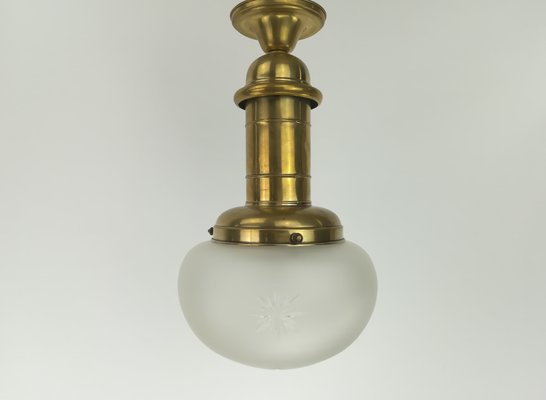 Brass Maritim Ship Ceiling Lamp, 1890s-KDB-1416966