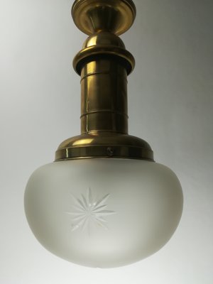 Brass Maritim Ship Ceiling Lamp, 1890s-KDB-1416966