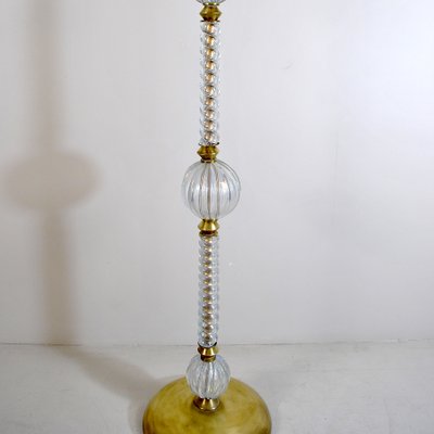 Brass & Murano Glass Floor Lamp from Barovier & Toso, 1940s-JQO-844718