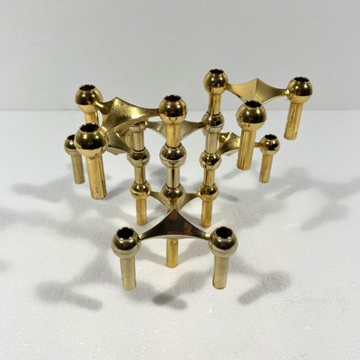 Brass Nagel Candleholders from Johannes Nagel, 1960s, Set of 7-TU-2041844