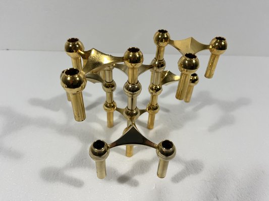 Brass Nagel Candleholders from Johannes Nagel, 1960s, Set of 7-TU-2041844