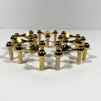 Brass Nagel Candleholders from Johannes Nagel, 1960s, Set of 7-TU-2041844