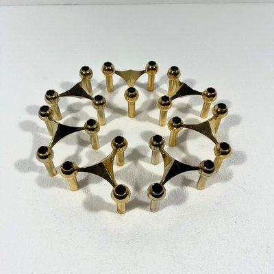 Brass Nagel Candleholders from Johannes Nagel, 1960s, Set of 7-TU-2041844