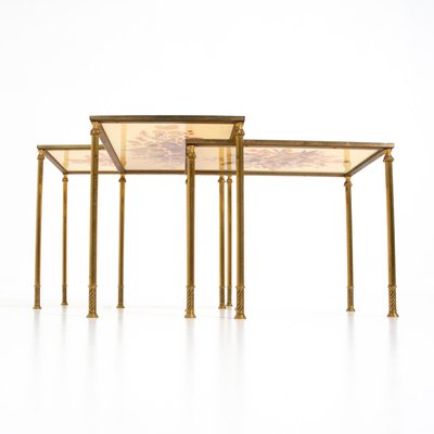 Brass Nesting Tables, Set of 3-VT-1151497