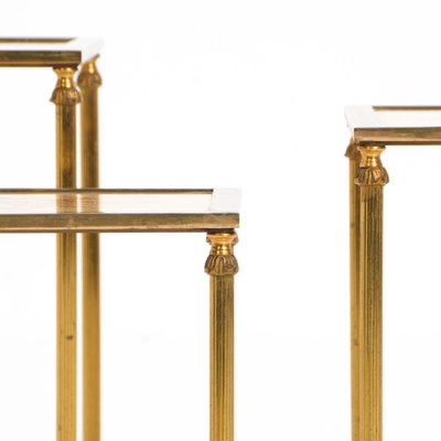 Brass Nesting Tables, Set of 3-VT-1151497