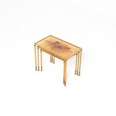 Brass Nesting Tables, Set of 3-VT-1151497