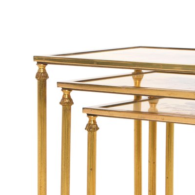 Brass Nesting Tables, Set of 3-VT-1151497