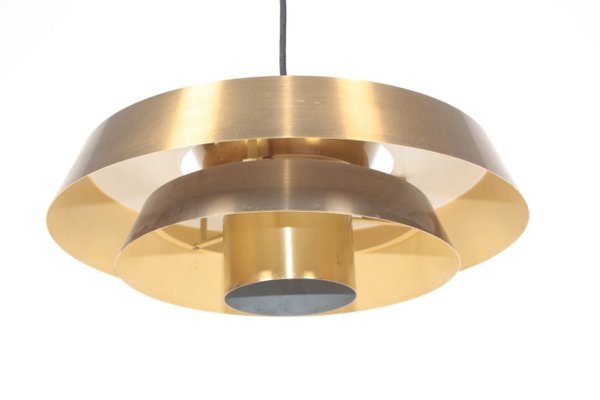 Brass Nova Ceiling Lamp by Johannes Hammerborg for Fog & Mørup, 1960s-FK-844900