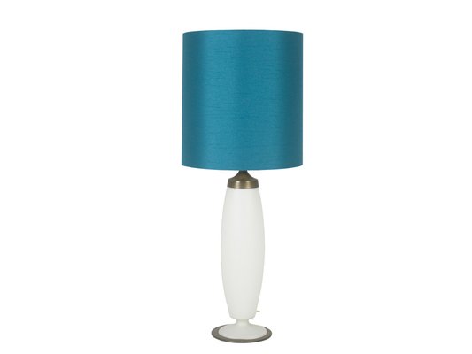 Brass & Opaline Glass Table Lamp by Bruno Gatta for Stilnovo, 1950s-RD-1757922