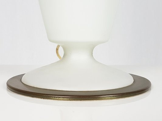 Brass & Opaline Glass Table Lamp by Bruno Gatta for Stilnovo, 1950s-RD-1757922