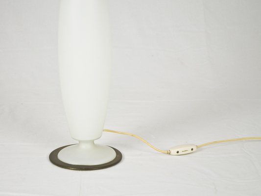 Brass & Opaline Glass Table Lamp by Bruno Gatta for Stilnovo, 1950s-RD-1757922