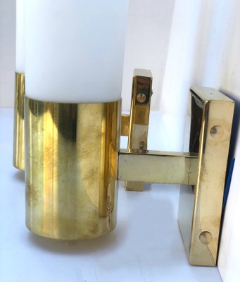 Brass & Opaline Sconce, 1970s-WIM-866071