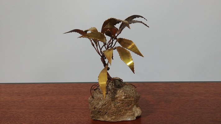 Brass Palm Sculpture by Daniel D'Haeseleer, 1970s-VBM-658211