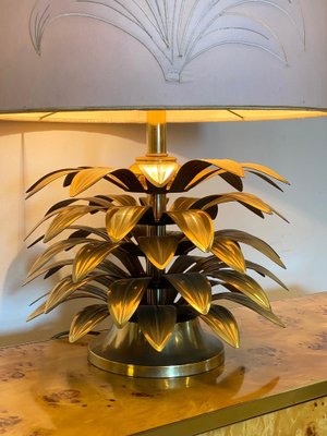 Brass Palm Table Lamp, 1970s-NPC-1238881