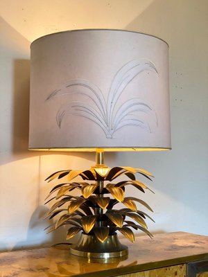 Brass Palm Table Lamp, 1970s-NPC-1238881