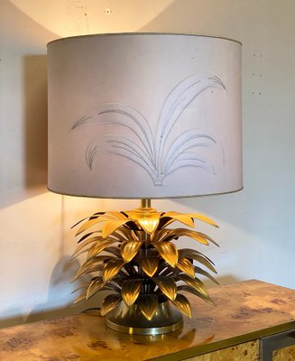 Brass Palm Table Lamp, 1970s-NPC-1238881