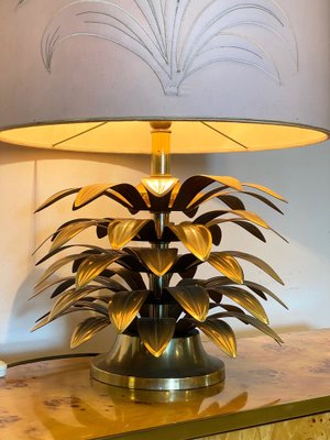 Brass Palm Table Lamp, 1970s-NPC-1238881