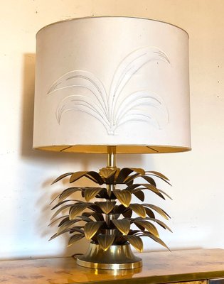 Brass Palm Table Lamp, 1970s-NPC-1238881