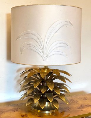 Brass Palm Table Lamp, 1970s-NPC-1238881