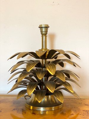 Brass Palm Table Lamp, 1970s-NPC-1238881