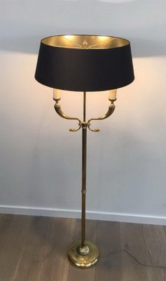 Brass Parquet Floor Lamp from Jansen House, 1940s-BA-1365776